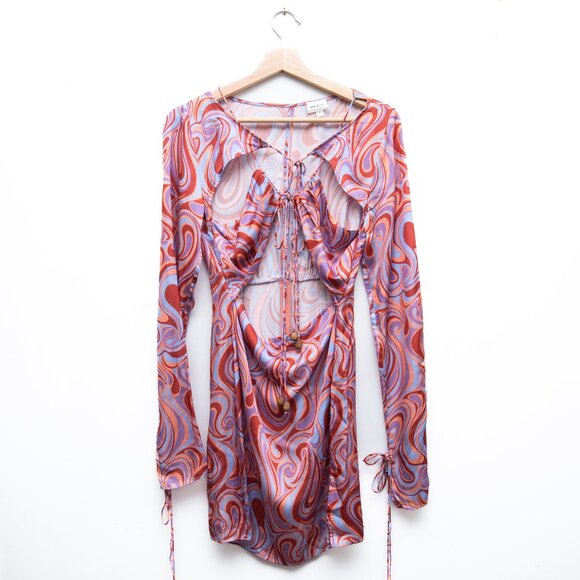 Revolve Song of Style Swirl Cut Out Mini Dress "Coraline" - Picture 2 of 10